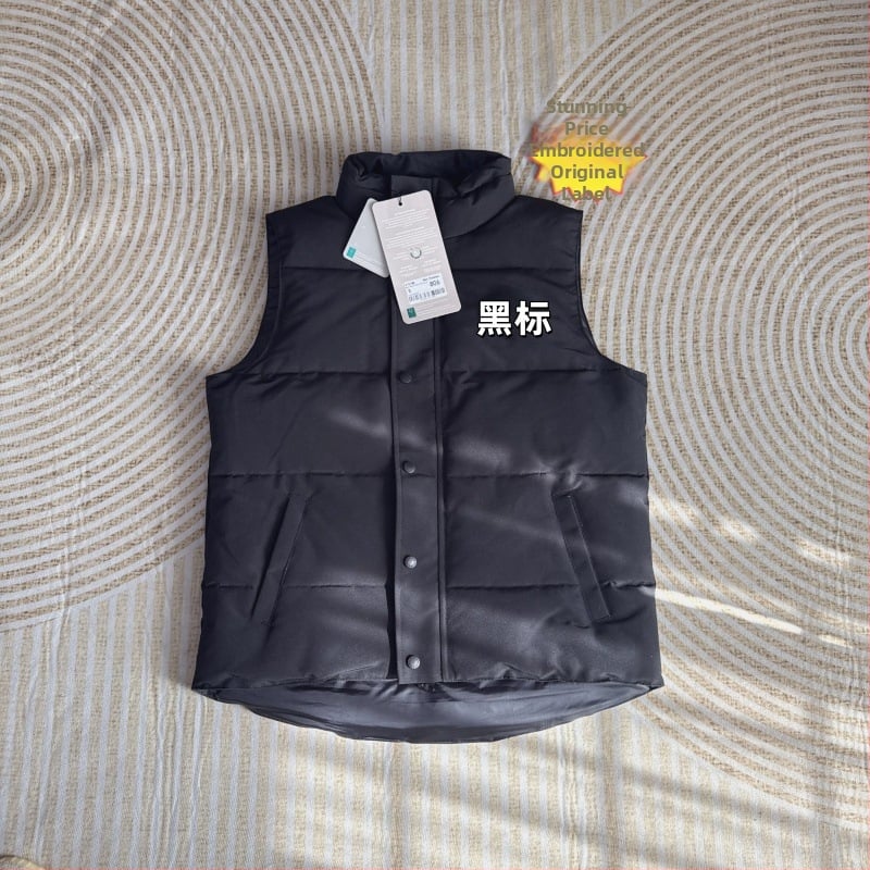 Женска жилетка от гъши пух със стойка яка, външен материал памучно‑смесен, подплата найлон, зима и есен