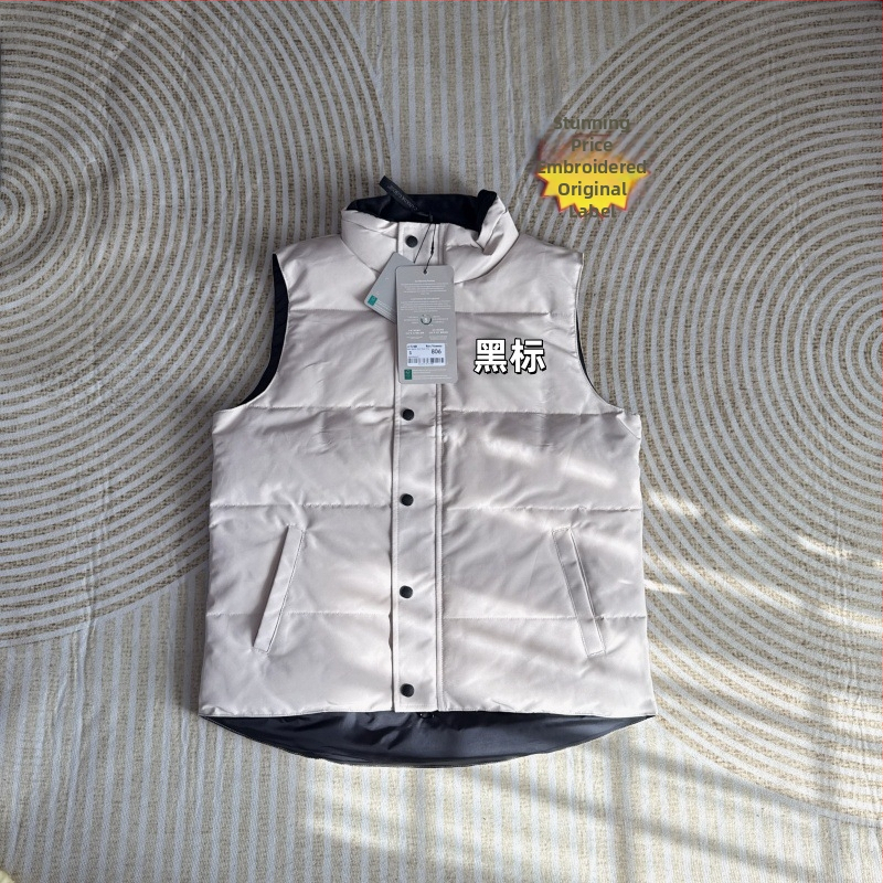 Женска жилетка от гъши пух със стойка яка, външен материал памучно‑смесен, подплата найлон, зима и есен