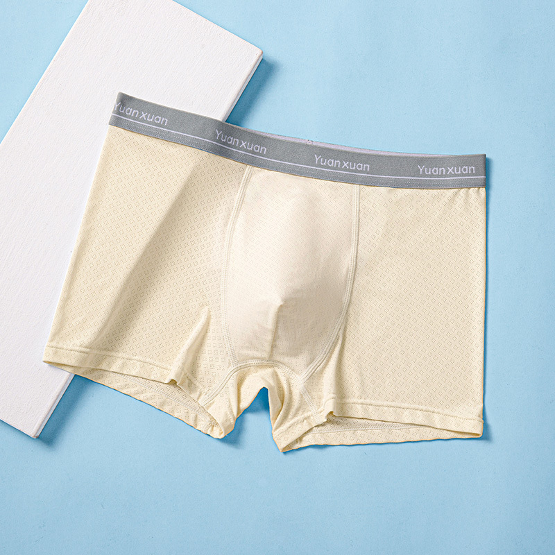 Muške gaćice Ice Silk za tinejdžere, ljeto, prozračne mrežaste, 93% najlona