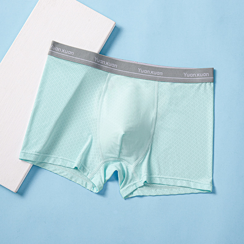 Muške gaćice Ice Silk za tinejdžere, ljeto, prozračne mrežaste, 93% najlona