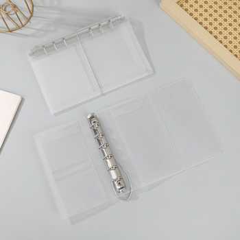 Прозрачна PVC обложка за планер с 6 дупки, за лей листове; възможност за персонализиране на лого