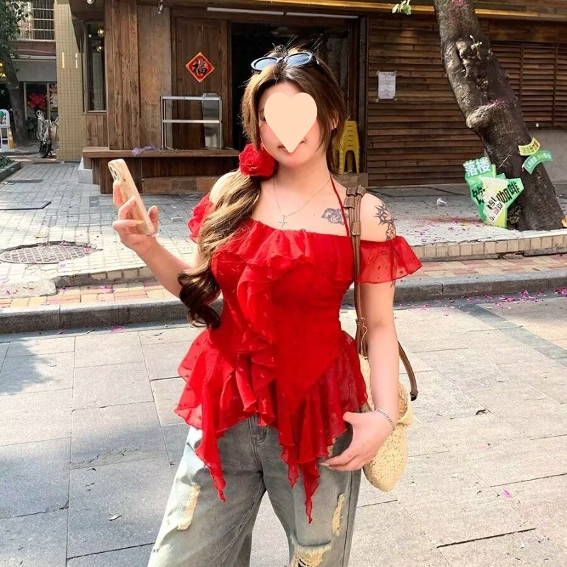 Ženski top od modalnog materijala s abstraktnim uzorkom, stojeći ovratnik, Feifei dugi rukavi, obična duljina 50–65 cm