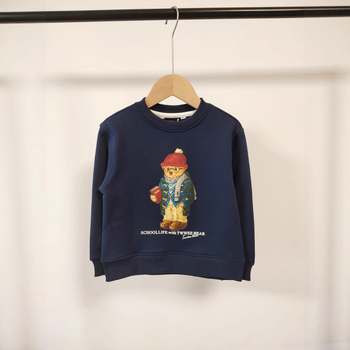 Unisex παιδικό φούτερ σε στυλ K, με φλίς επένδυση, 90% βαμβάκι, για παιδιά 3–8 ετών.