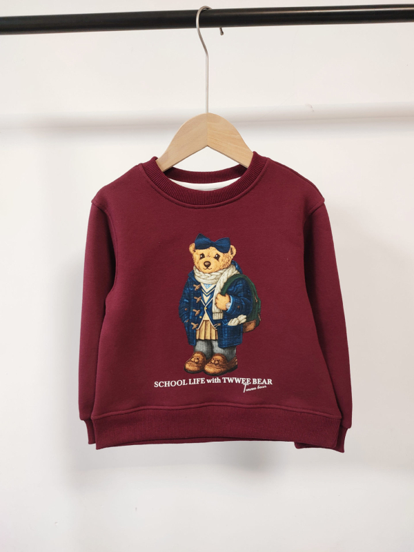 Unisex παιδικό φούτερ σε στυλ K, με φλίς επένδυση, 90% βαμβάκι, για παιδιά 3–8 ετών.