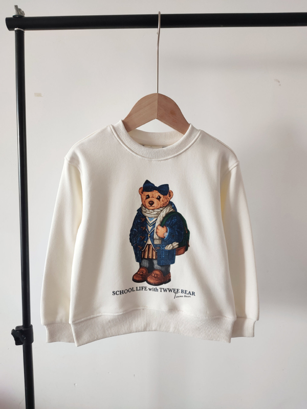 Unisex παιδικό φούτερ σε στυλ K, με φλίς επένδυση, 90% βαμβάκι, για παιδιά 3–8 ετών.