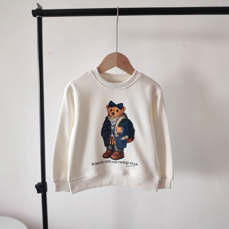 Unisex παιδικό φούτερ σε στυλ K, με φλίς επένδυση, 90% βαμβάκι, για παιδιά 3–8 ετών.