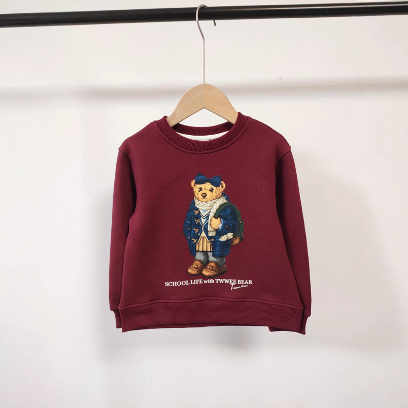 Unisex παιδικό φούτερ σε στυλ K, με φλίς επένδυση, 90% βαμβάκι, για παιδιά 3–8 ετών.