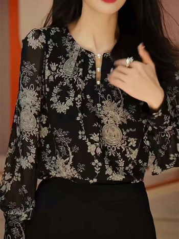 Košulja od Chenille, polo ovratnik, rukavi princeze, Spandex postotak <30%, proljeće 2024