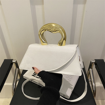 Ženska PU kvadratna crossbody torba, ulični stil, zatvoren otvar, unutarnja džep, jedna naramenica