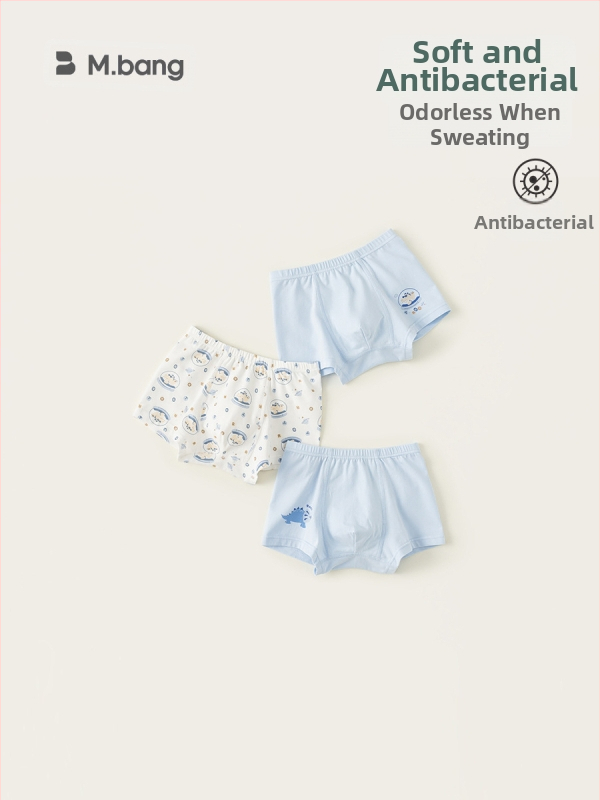 Dječje bokserice – antibakterijske, 95% pamuk, unisex, paket od tri komada, za uzrast 3–8 godina