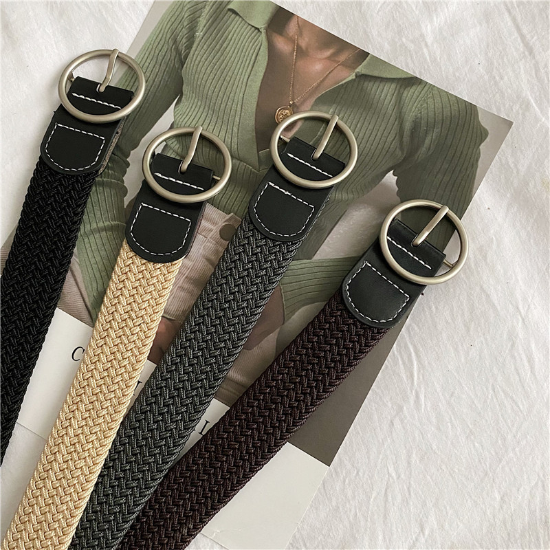 Pojas od PU kože s kopčom od legure, kopča na pin, širina 2-4 cm, probijanje i elektroplata, proljeće 2025, minimalistički casual stil