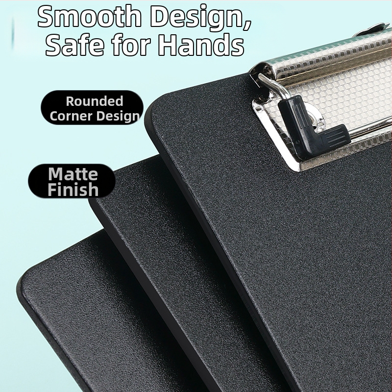 Plastový klip na dosku pre dokumenty formátu A4, hrúbka dosky 3 mm, rozmery 235×315 mm, visací priečinok na dokumenty