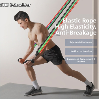 Otthoni fitneszhez használt ellenállástartó – rugalmas feszítő, anyag: PP műanyag + latex cső, márka SND, alkalmas fitnesz berendezésekhez