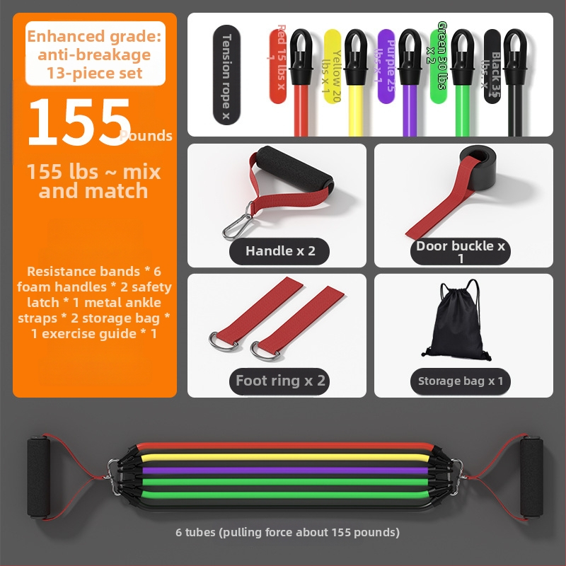 Otthoni fitneszhez használt ellenállástartó – rugalmas feszítő, anyag: PP műanyag + latex cső, márka SND, alkalmas fitnesz berendezésekhez