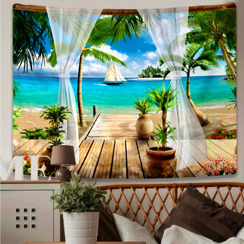 Zidni goblen, nordijskog stila, 100% poliester, digitalni toplinski prijenos otiska, pravokutni oblik, model 5202+GT-5233+GT