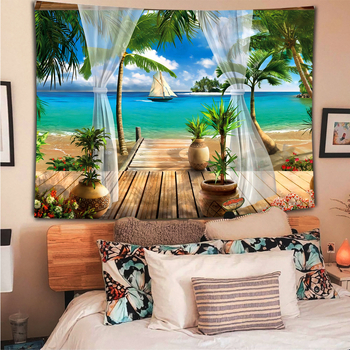 Zidni goblen, nordijskog stila, 100% poliester, digitalni toplinski prijenos otiska, pravokutni oblik, model 5202+GT-5233+GT