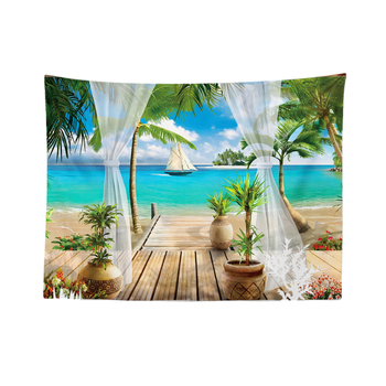 Zidni goblen, nordijskog stila, 100% poliester, digitalni toplinski prijenos otiska, pravokutni oblik, model 5202+GT-5233+GT