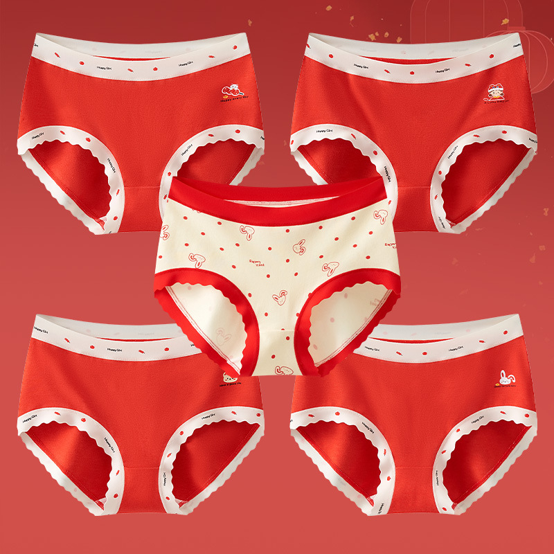 Dječje gaćice za djevojčice od pamuk smjese, Klasa A, srednji pojas, 47,5% pamuk, za djecu 8+ godina