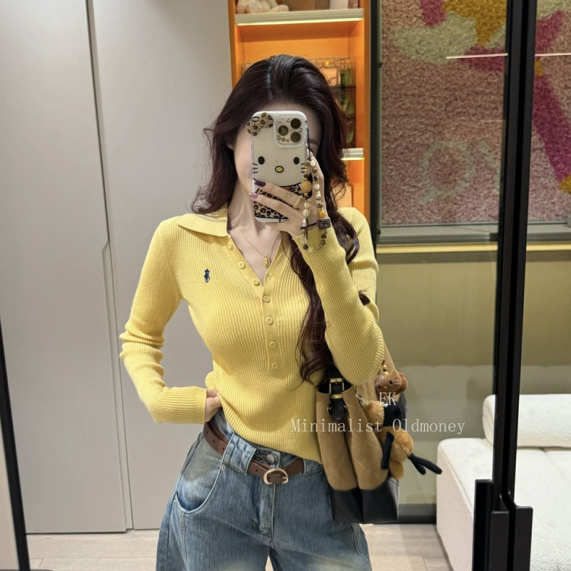 Pulover od vunene smeše s akrilom <30%, polo ovratnik, uski kroj, dugi rukavi, elegantan gradski stil