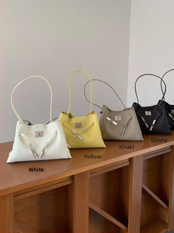 Кожа от висок клас чанта през рамо, градски минималистичен стил, цип за отваряне, джоб за телефон, PU подплата — модел XCY-58107#