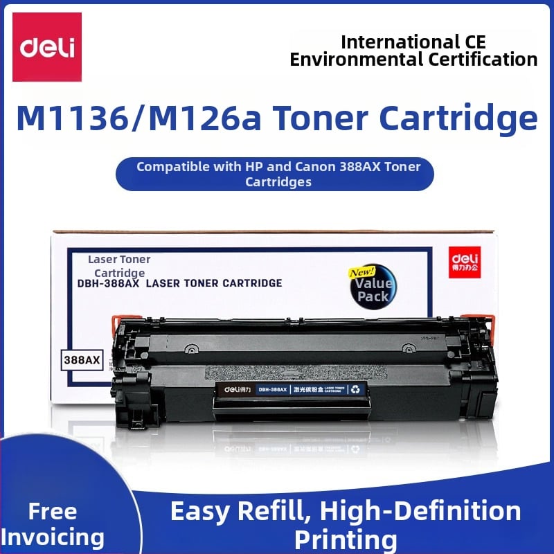 Tonerkazetta DTH-388AT HP M1136, M126a és P1106-hoz (1500 oldal; újratölthető poros toner; lézeres nyomtató)