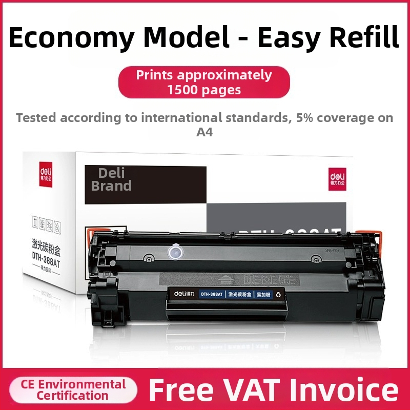 Tonerkazetta DTH-388AT HP M1136, M126a és P1106-hoz (1500 oldal; újratölthető poros toner; lézeres nyomtató)