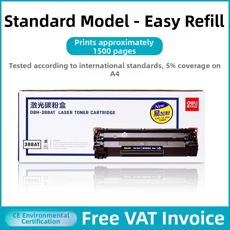 Tonerkazetta DTH-388AT HP M1136, M126a és P1106-hoz (1500 oldal; újratölthető poros toner; lézeres nyomtató)