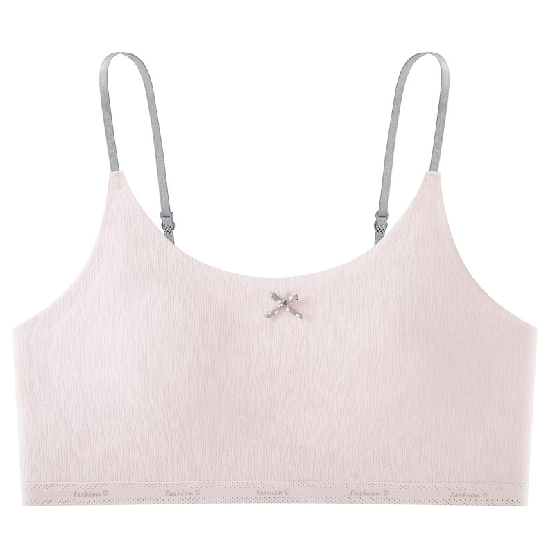 Dječji trening grudnjak za djevojčice, najlon, potpuno pokrivanje, tanji oblikovani košarica, fiksne dvostruke naramenice, prozračan i upija znoj