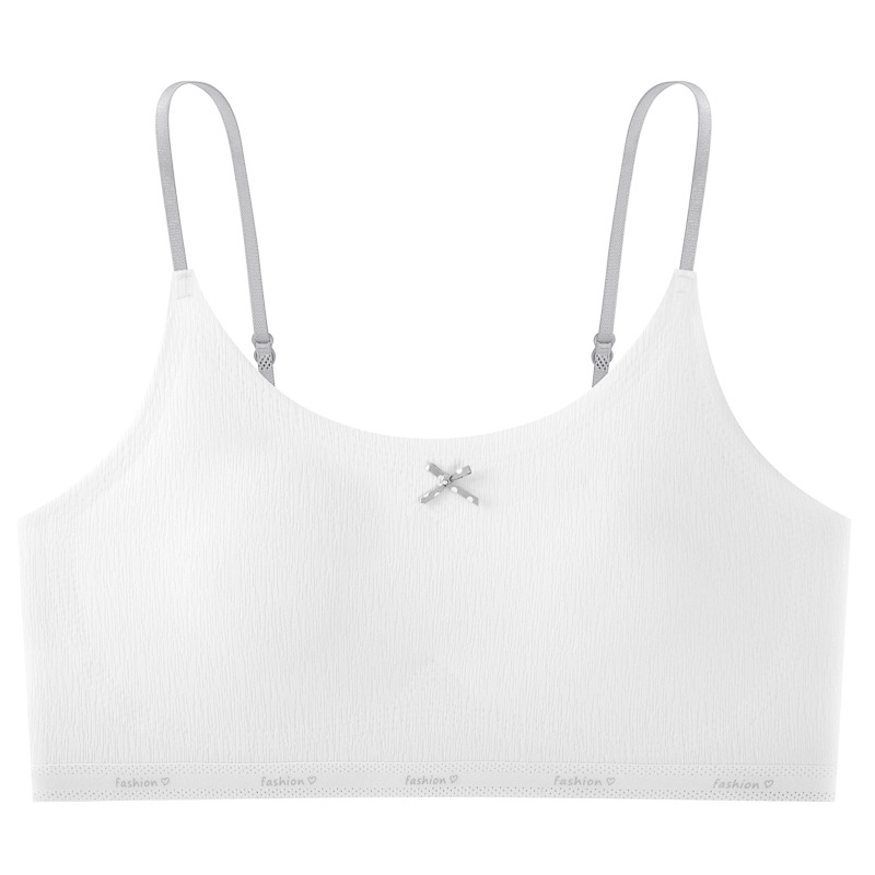 Dječji trening grudnjak za djevojčice, najlon, potpuno pokrivanje, tanji oblikovani košarica, fiksne dvostruke naramenice, prozračan i upija znoj