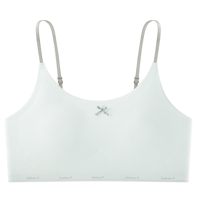 Dječji trening grudnjak za djevojčice, najlon, potpuno pokrivanje, tanji oblikovani košarica, fiksne dvostruke naramenice, prozračan i upija znoj