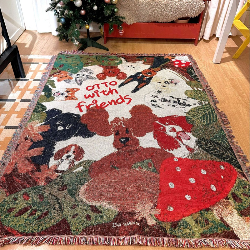 Гобелен за стена - карикатурен стил, памук, правоъгълна форма, картун мотив, машинно тъкане, машинно пране