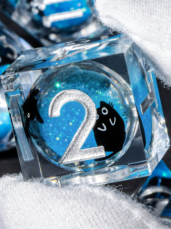 D&D set kockica od smole, s pravokutnim rubovima, 7 kom