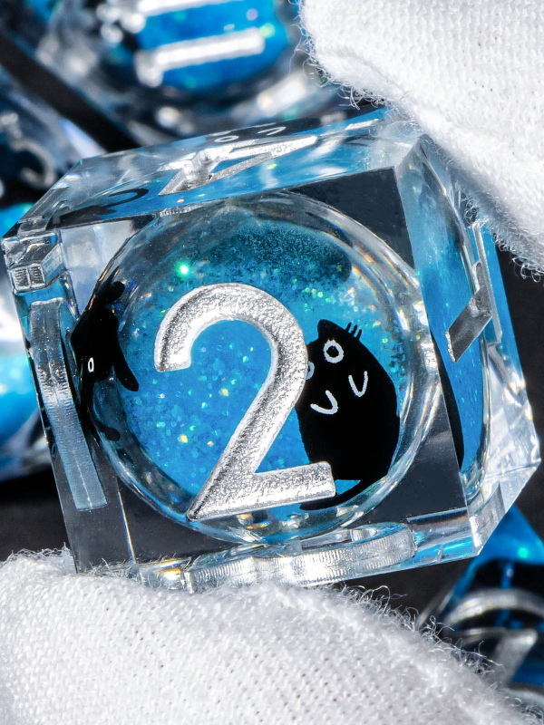 D&D set kockica od smole, s pravokutnim rubovima, 7 kom