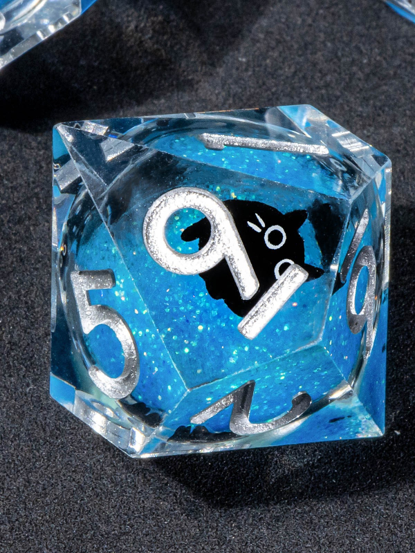 D&D set kockica od smole, s pravokutnim rubovima, 7 kom