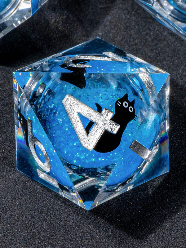 D&D set kockica od smole, s pravokutnim rubovima, 7 kom