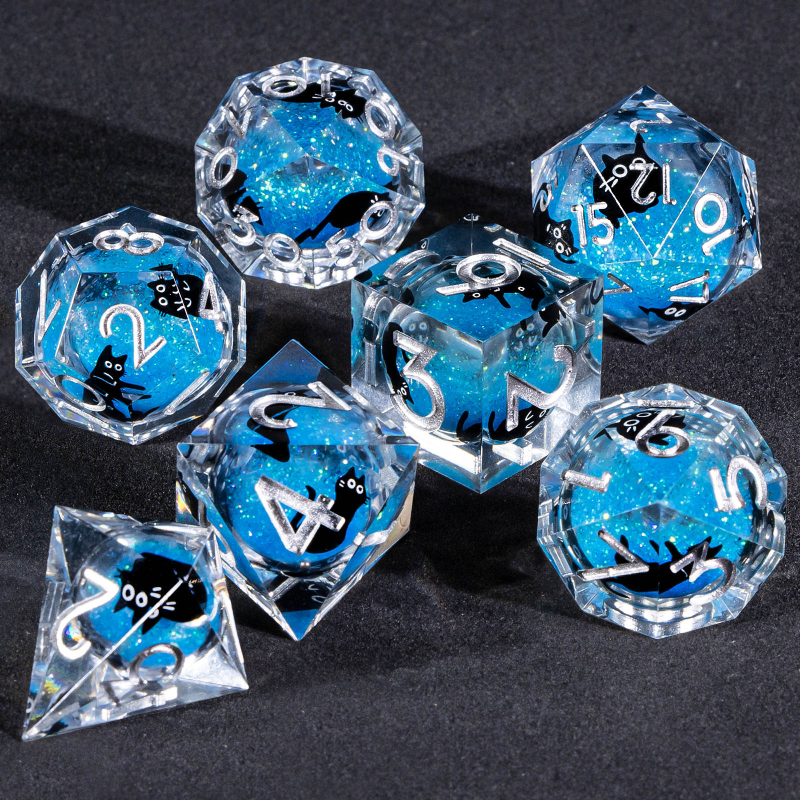 D&D set kockica od smole, s pravokutnim rubovima, 7 kom