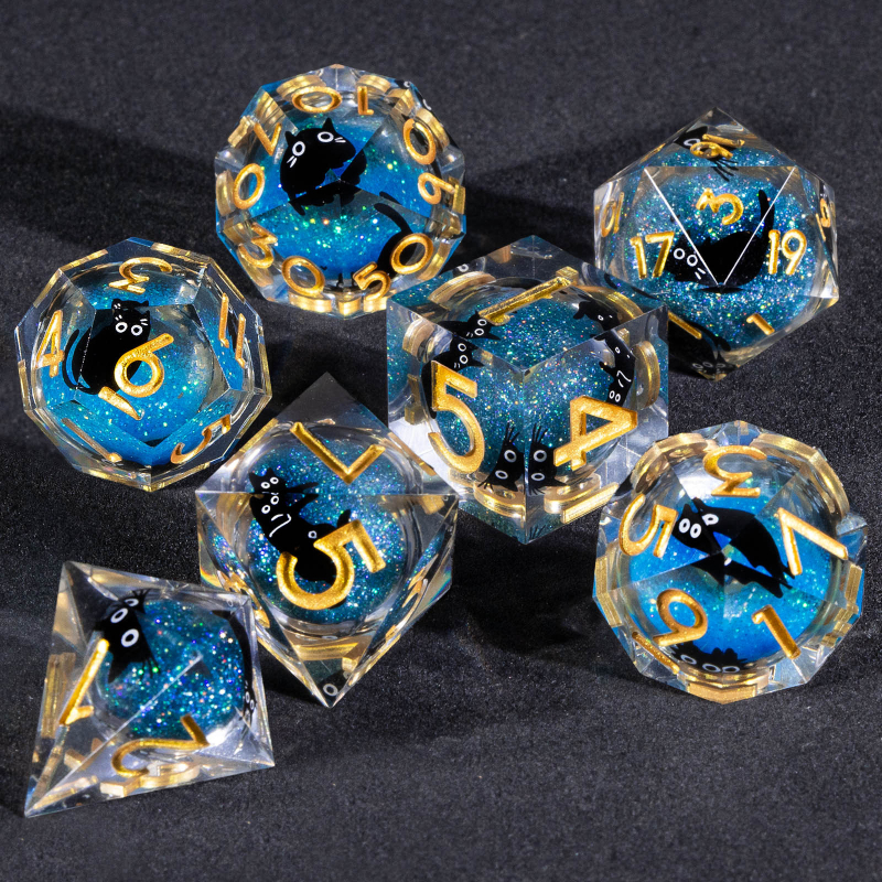 D&D set kockica od smole, s pravokutnim rubovima, 7 kom
