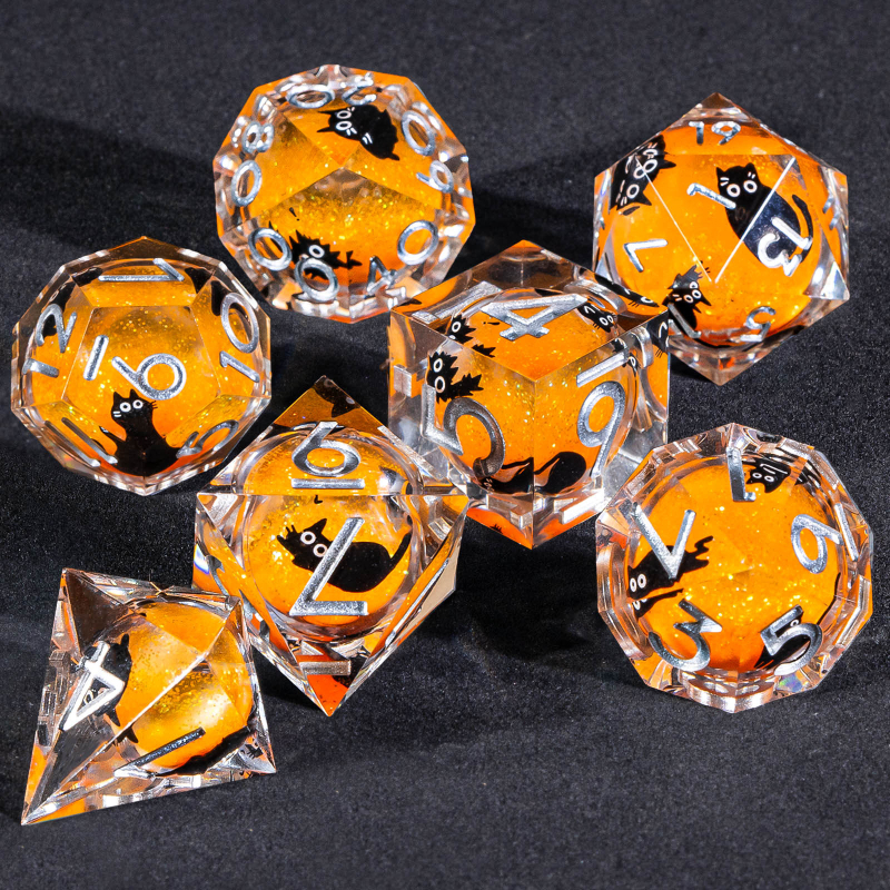 D&D set kockica od smole, s pravokutnim rubovima, 7 kom