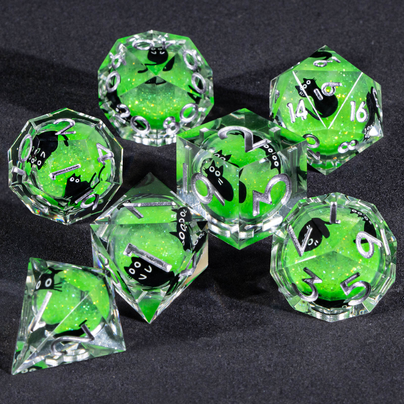 D&D set kockica od smole, s pravokutnim rubovima, 7 kom