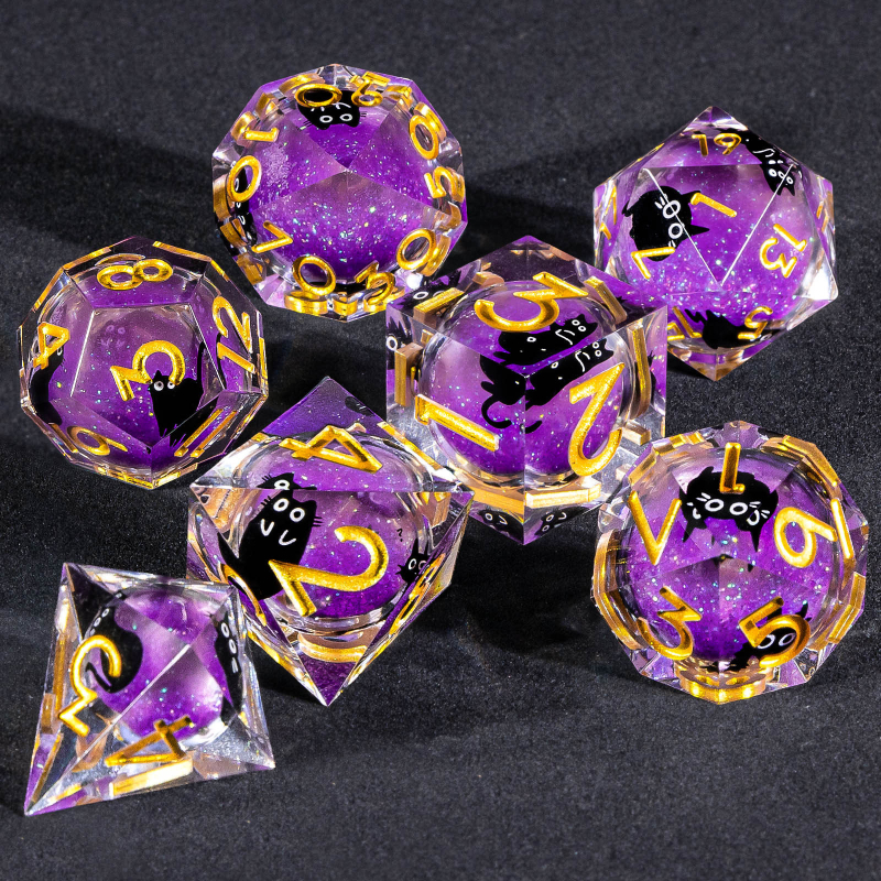 D&D set kockica od smole, s pravokutnim rubovima, 7 kom