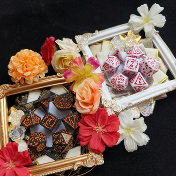 Set od 7 akrilnih kockica s temom Halloweena, prilagodljivi uzorci, zaobljeni kutovi, za Dungeons & Dragons