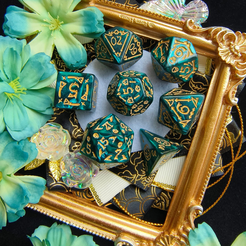 Set od 7 akrilnih kockica s temom Halloweena, prilagodljivi uzorci, zaobljeni kutovi, za Dungeons & Dragons