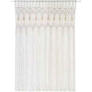 Ръчно тъкана завеса за врата – гоблен, скандинавски стил, памучна нишка с найлонова примес, деликатно прозрачно декориране, правоъгълна форма