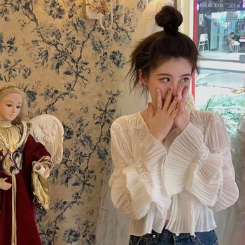 Top cardigan cu protecție solară, chiffon poliester 95%+, mâneci lungi, decolteu în V, stil urban