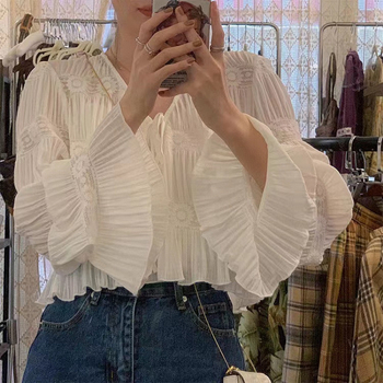 Top cardigan cu protecție solară, chiffon poliester 95%+, mâneci lungi, decolteu în V, stil urban