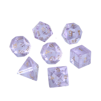 Wowu set D20 kockica od sintetičkog kristala, stil s pravim kutem, 1 kutija, za D&D i društvene igre