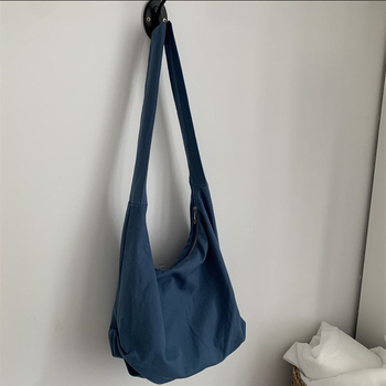 Дамска чантичка от плат в стил Dumpling, кръстосана през рамо с цип и джоб за телефон