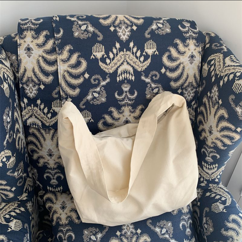 Дамска чантичка от плат в стил Dumpling, кръстосана през рамо с цип и джоб за телефон