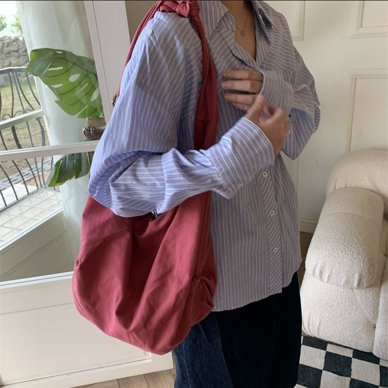 Дамска чантичка от плат в стил Dumpling, кръстосана през рамо с цип и джоб за телефон