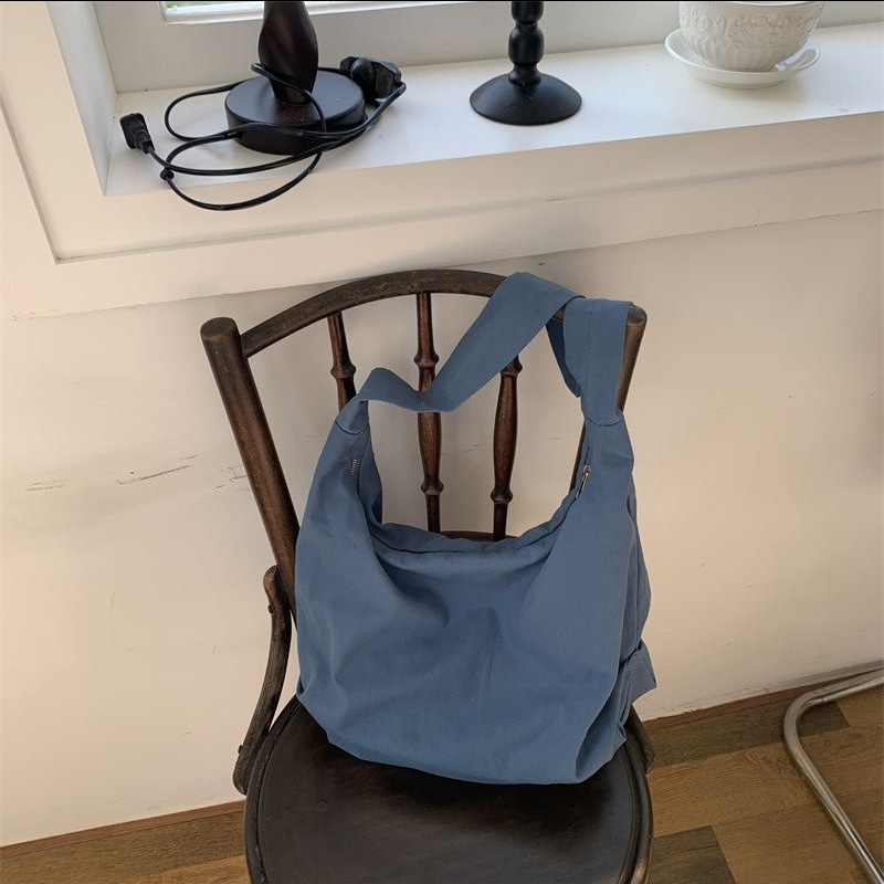 Дамска чантичка от плат в стил Dumpling, кръстосана през рамо с цип и джоб за телефон